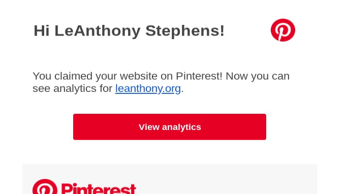 Leanthony Stephens How To Claim Your Website on Pinterest